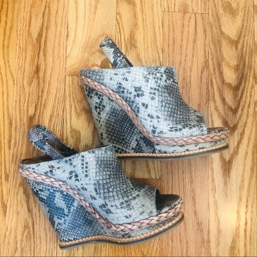 Leopard Platform Wedge Sandals